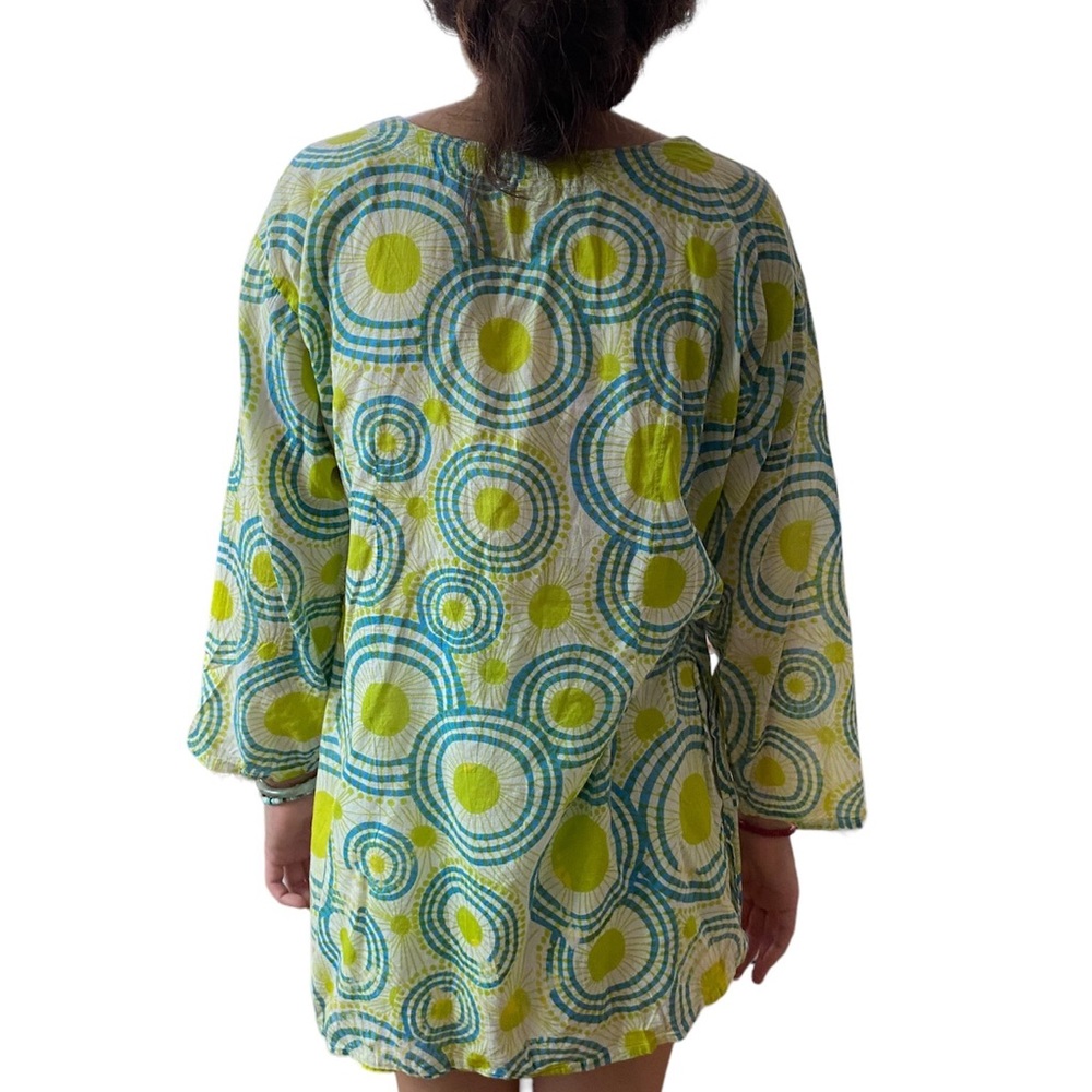 Nusantra Cotton Tunic Lime Mod Retro Small - Picture 6 of 6
